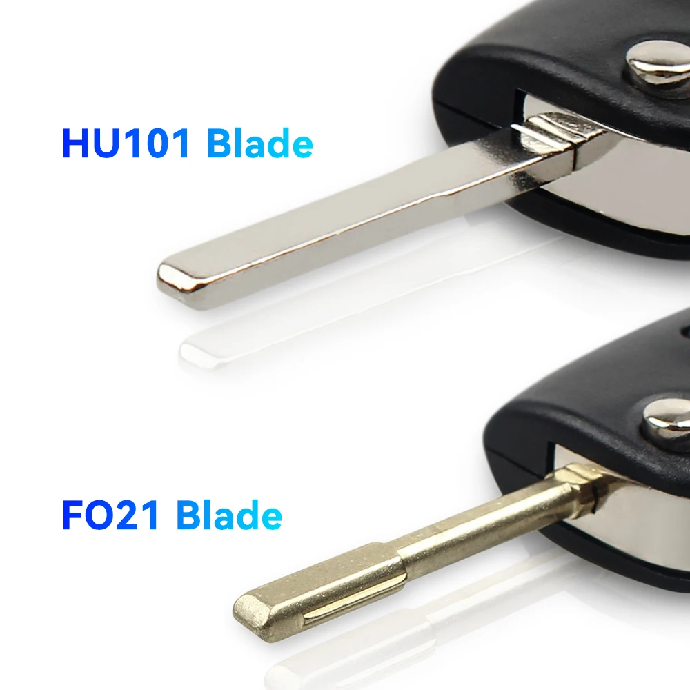 KEYYOU For Ford Focus Fiesta 2013 Fob Case HU101 F021 Blade 433MHz 4D63 40bit 80bit 3 Buttons Flip Folding Remote Car Key