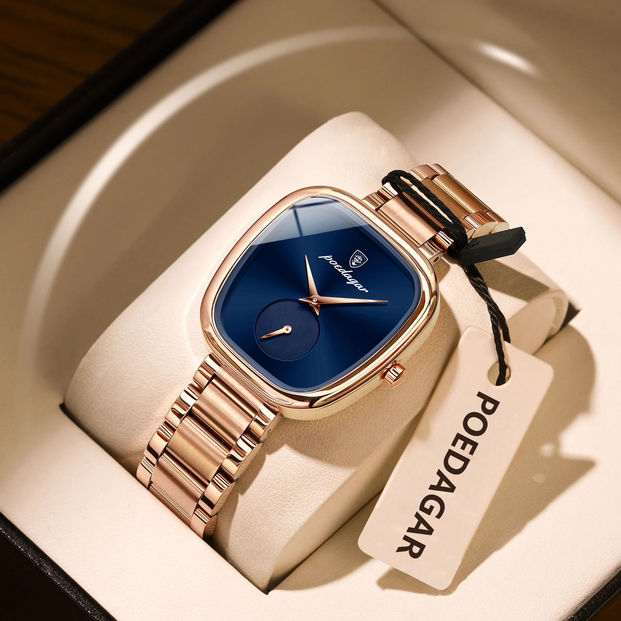 POEDAGAR High Quality Luxury Watches For Women Stainless Steel Waterproof Ladies Watch Fashion Simple Quartz Woman's Wristwatch