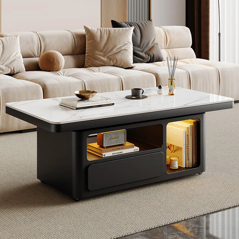 Storage Dinner Side Table Moving Standing Drawers Designer Books Living Room Coffee Table Modern Meubles Chinese Style Furniture