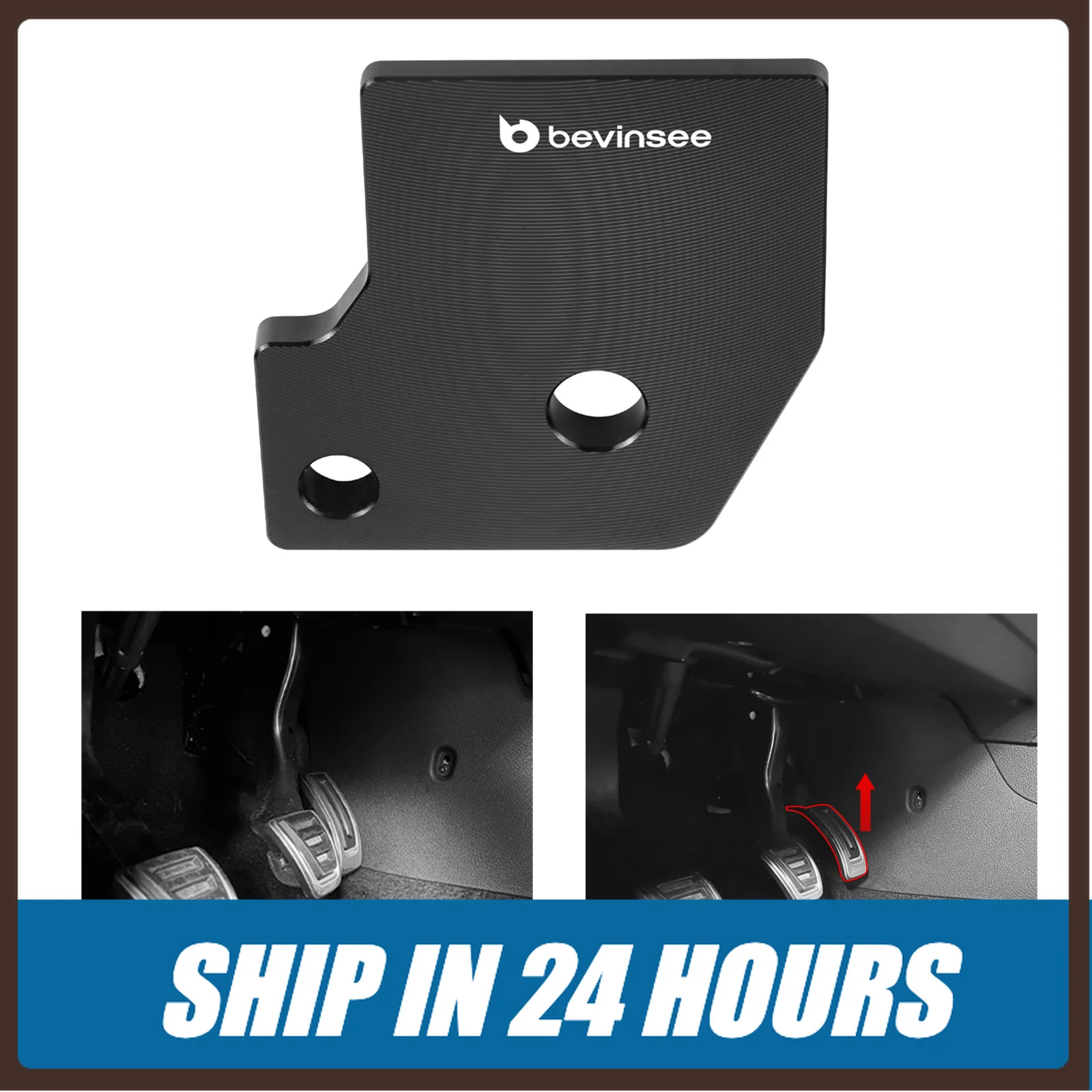 New1 BEVINSEE Aluminum Accelerator Pedal Spacer for VW MQB EVO MK7 Golf 1 4T 8T MK8 GTI 2 0T R Custom Fit Replacement Upgrade