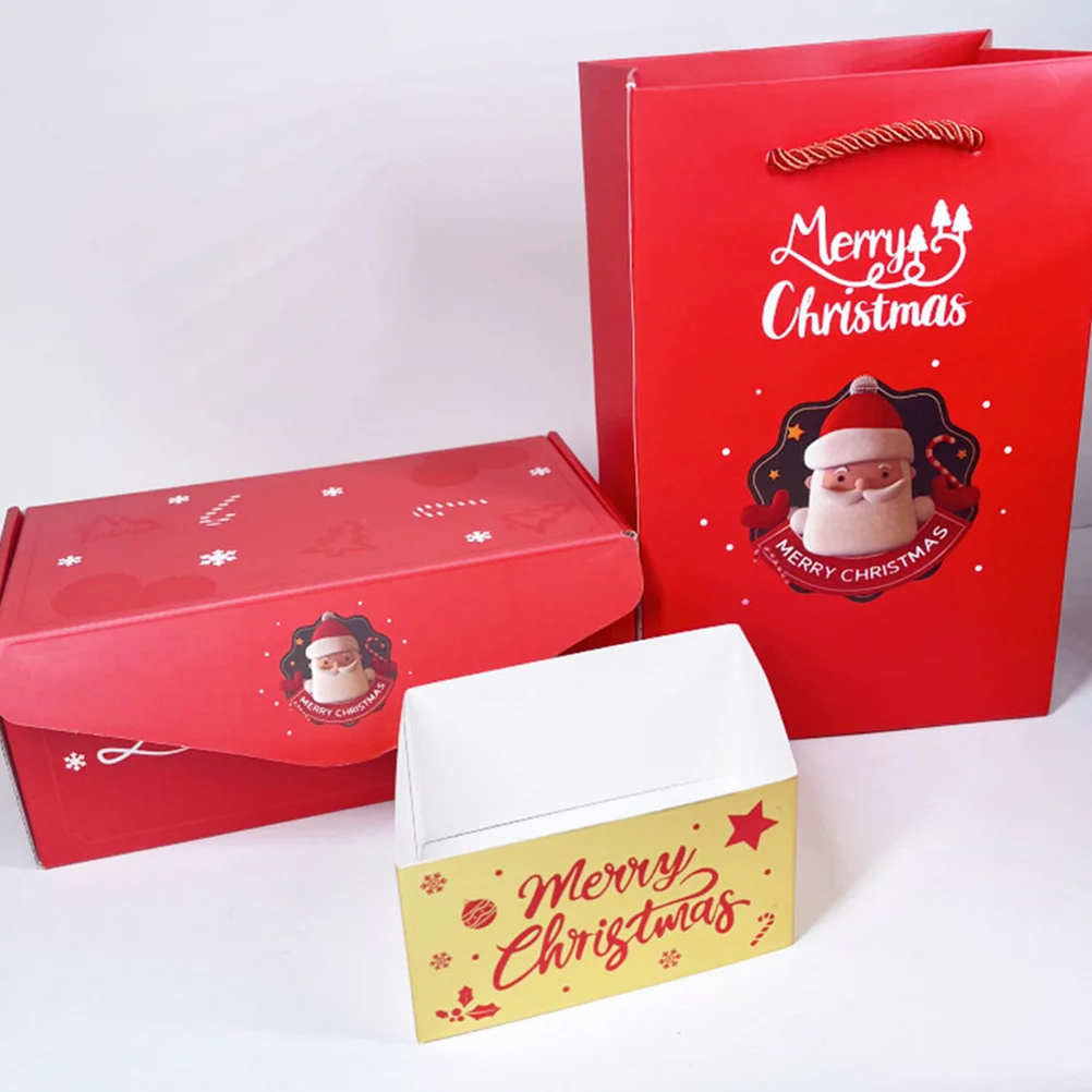 

1Set Holiday Bouncing Boxes Adorable Christmas Gift Box with Carry Bag Unique Theme Lively Colors for Christmas Party Candy Gift