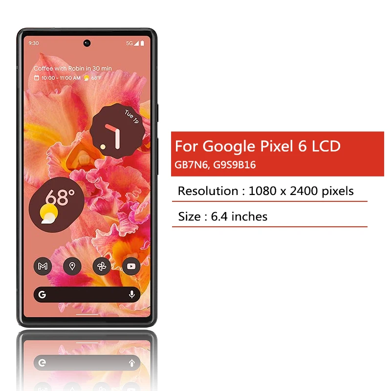 Imagem -02 - Substituição do Conjunto do Digitador da Tela Sensível ao Toque Super Amoled Display Lcd com Moldura Google Pixel Gb7n6 G9s9b16 64 em