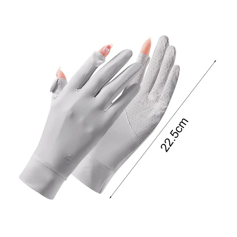 Breathable Summer Anti-UV Sunscreen Gloves Mittens Ice Silk Gloves Women Gloves