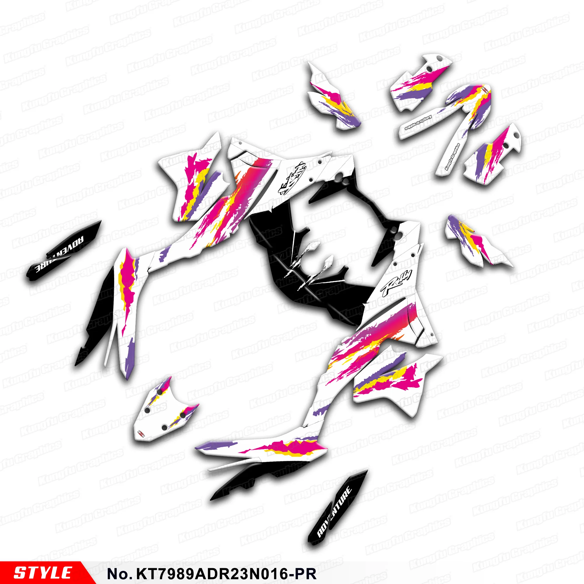 

JY RACING Customised Stickers Complete Durable Vinyl for KTM 790 890 Adventure R 2023 2024, Protector, KT7989ADR23N016-PR