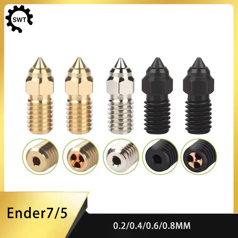 CHT High Speed High Flow Clone Nozzle For Creality Ender 7 Ender 5 S1 CuCrZr Brass Hardened Steel Wear Resistant 3D Printer Hote