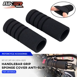 Universal Handlebar Grip Sponge Cover Motorcycle 22mm Anti-slip Handle Caps Motorbike Gloves For HONDA For YAMAHA MT09 MT07