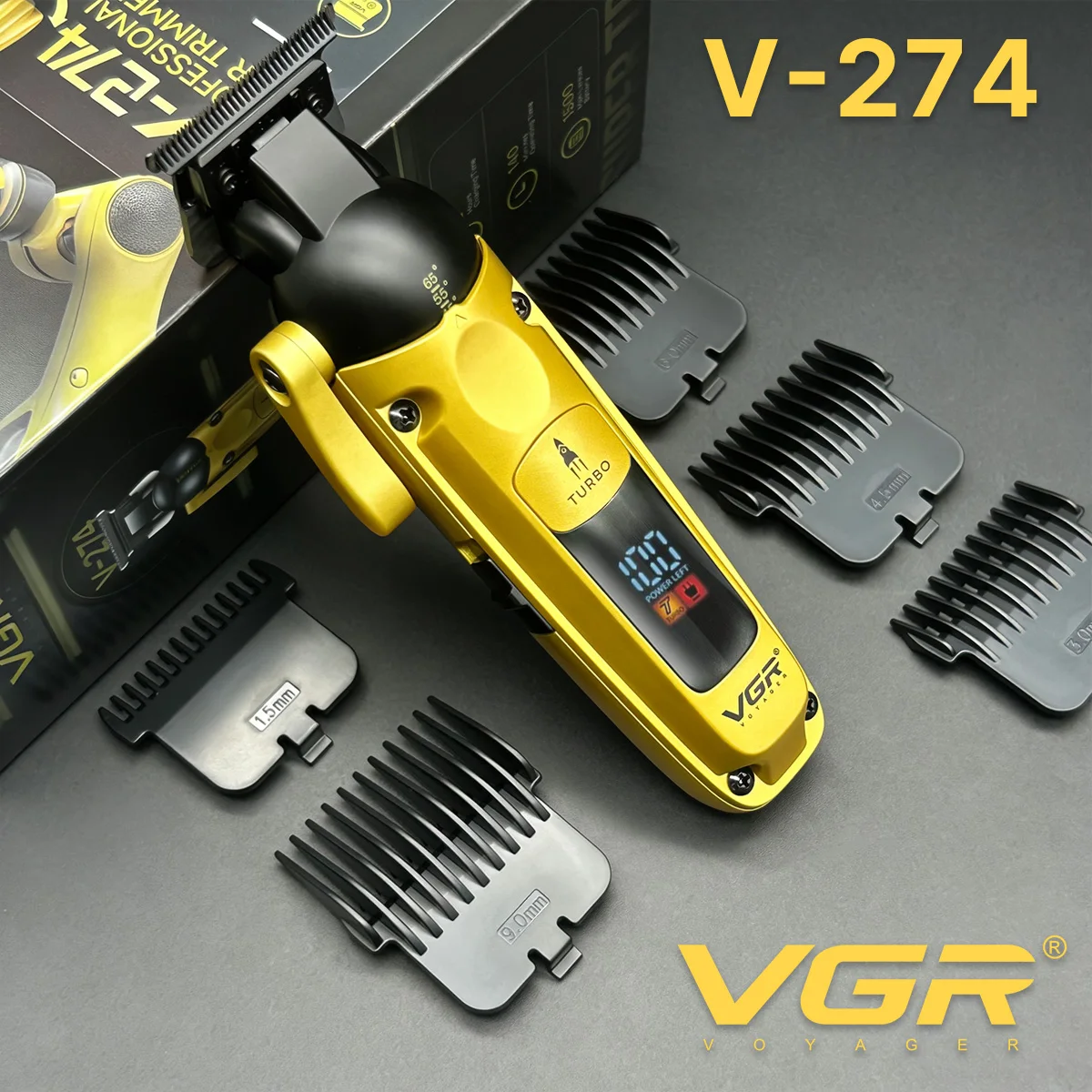 

VGR триммер для волос Триммер для волос Профессиональные Парикмахерские машинки для стрижки Аккумуляторные Машинка для стрижки волос Электрические Триммеры Светодиодные Триммер для волос для мужчин V-274