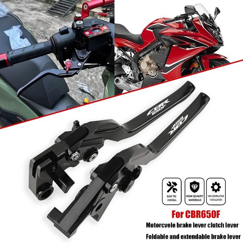 For Honda CBR650F CBR 605F CBR650 F 650 2013-2025 Motorcycle CNC Accessories Aluminium Front Brake Clutch Rod Adjustable Lever