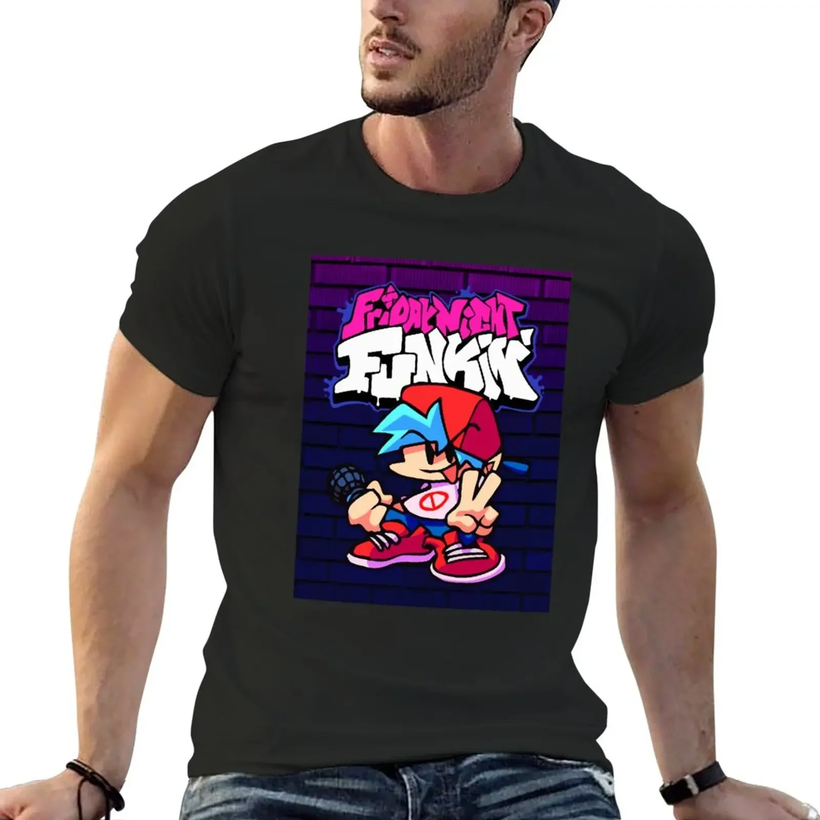 

New Friday Night Funkin, Boyfriend T-Shirt For Fans, For Men and Women T-Shirt Tee shirt mens graphic t-shirts hip hop