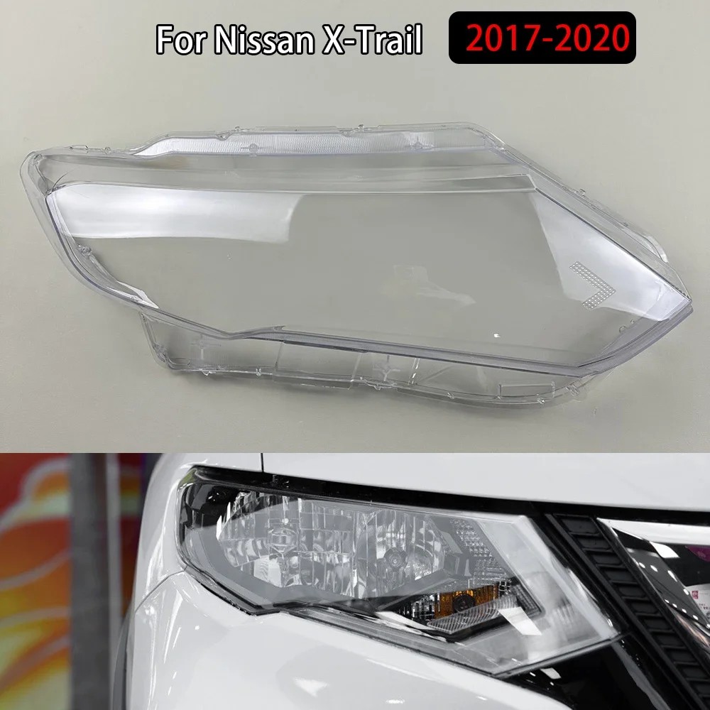 

For Nissan X-Trail 2017-2020 All New Head Lamp Case Front Headlight Glass Headlamp Transparent Lampshade Lamp Shell Lens Cover