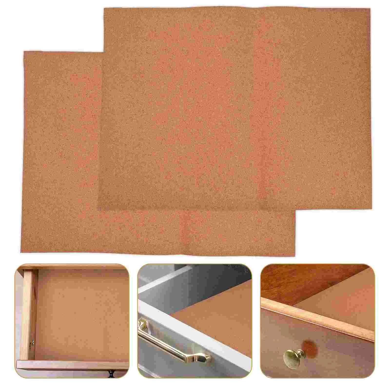 Pantry Shelf Liner Cork Pad Corkboard Drawer Liners for Kitchen Cabinets Brown Shelves