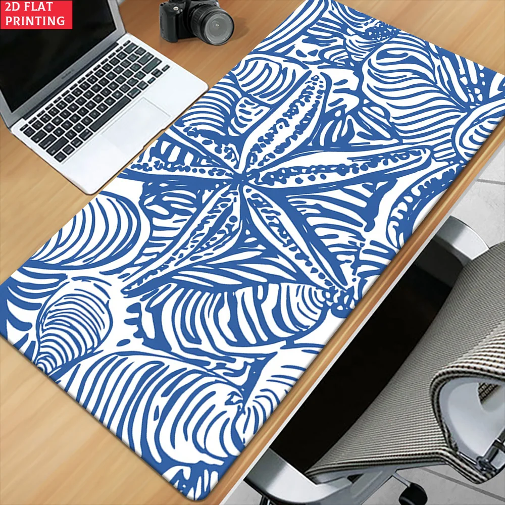 Parzand Iron Art Mouse Pad Wave Art XXL Non-Slip Rubber Base Polyester Surface 3mm Thick Multi-Functional Office Gaming Desk