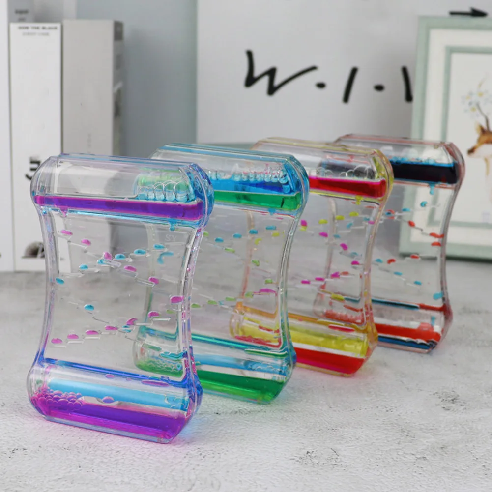 Slide Hourglass Timer Ornament,Liquid Motion Bubbler Timer Versatile Leakproof Liquid Motion Bubbler For Classroom Bedroom Use