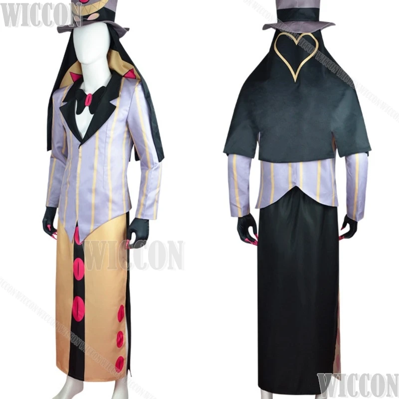 

Sir Pentious Hassbin Anime Hotel Cosplay Costume Light Purple Dress Pants Skirt 2 Style Man Woman Cos Halloween Carnival Clothes