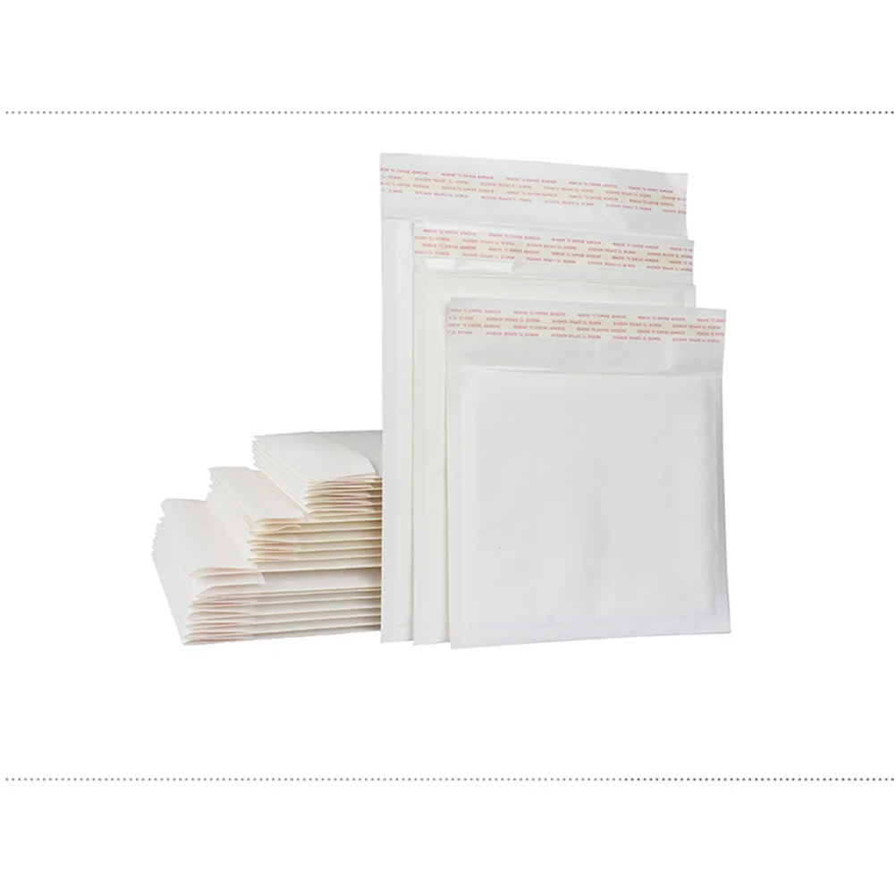 White Kraft Bubble Film Mailing Envelope Bags 150x180 Light Padded Mailers Protect Letters Shockproof Shipping Bags