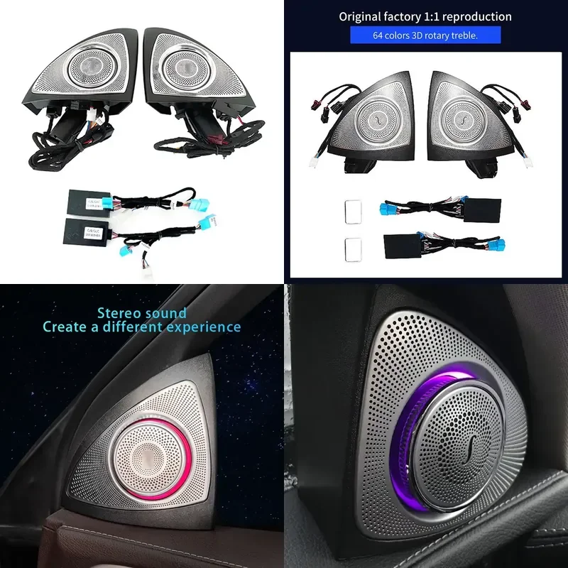 high quality Factory Direct Sales W253 3D Rotating Tweeter 64 Colors Ambient Light for Mercedes Benz GLC-class 2016-2022 LED