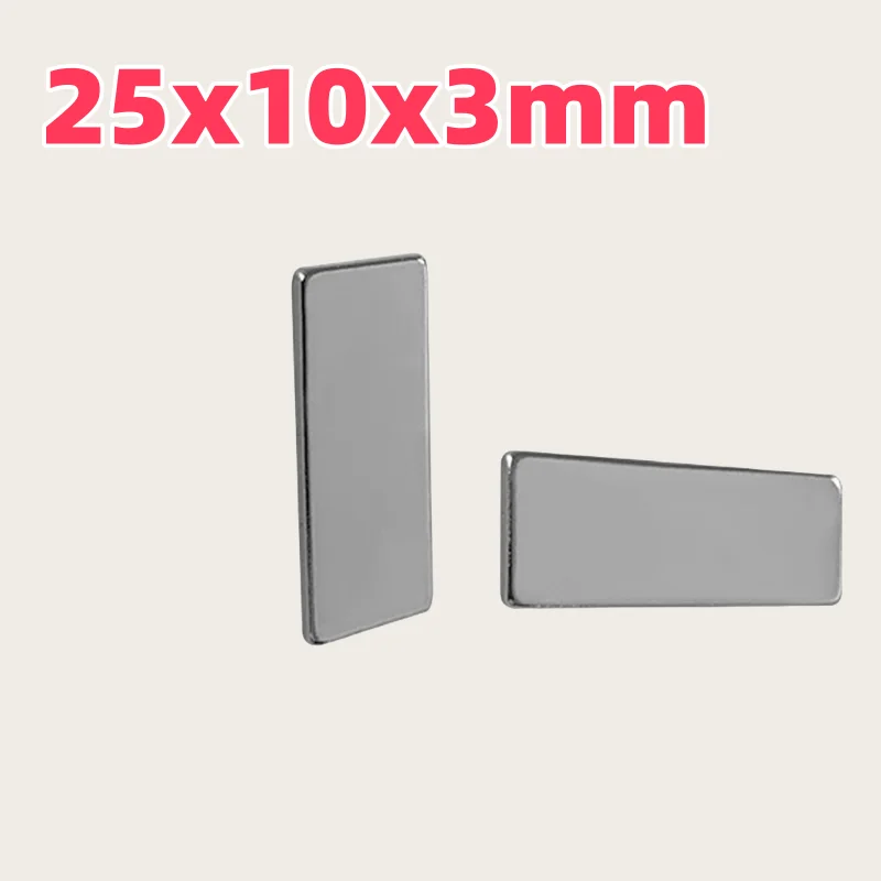 25X10X3mm Square Super Strong Magnetic Magnets 25x10x3mm Block Magnet 25*10*3