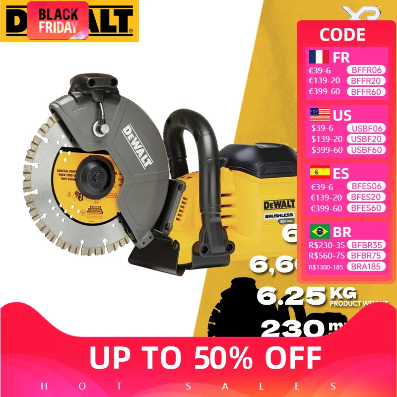 DEWALT DCS690 60V MAX Masonry Saw 9 in. Brushless Cordless Cut-Off Saw Bare Tool Circular Saw Cutter Power Tool