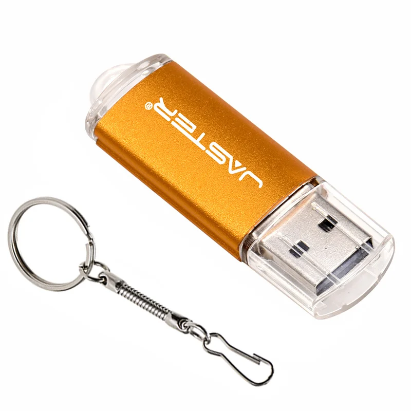 JASTER Hoge snelheid USB 2.0 Flash Drive Mini plastic pendrive 128M 4GB 16GB 32GB 64GB 128GB Met sleutelhanger Memory stick Pen Drive - afbeelding 1