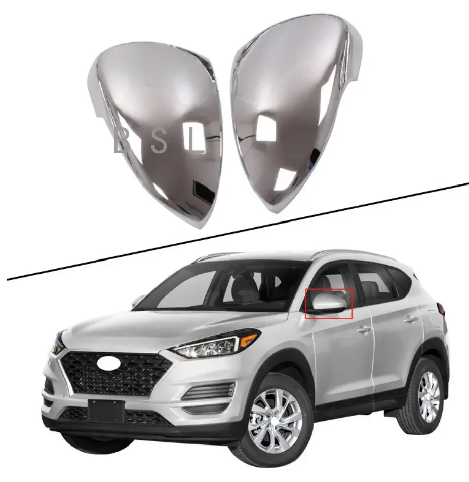 For Hyundai Tucson 2014-2019 ABS Chrome Car Side Door Rearview Mirror Protect Frame Cover Trims Car Styling Accessories