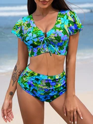 In-X swimsuit bikinis  woman Korean swimwear style  beachwear for women bathing suit women one piece floral bikini 2024