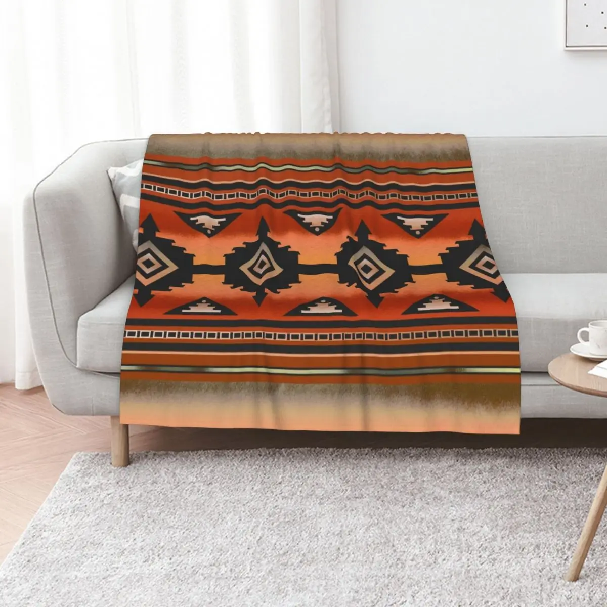 

Canyon Navajo Rust Throw Blanket blankets and throws Blankets Sofas Of Decoration Beach Sofa Throw Blankets