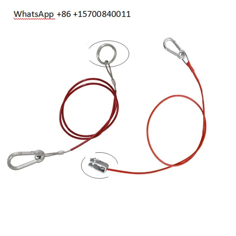 Trailer pull cable, brake cable, safety protection rope length 1 meter 3mm diameter two optional