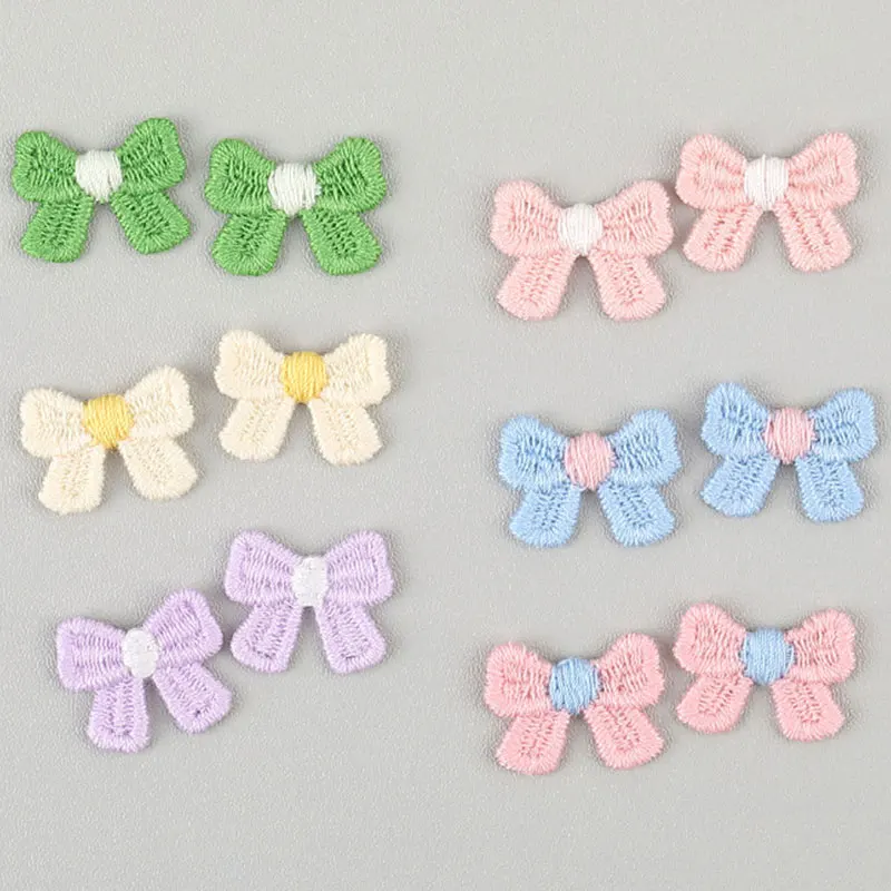40 Stück Schleifen-Spitzen-Stickerei-Patchwork-Stoff, Blumen-Haarnadel, Schuh, Hut, Blumenmuster, Hosen, Socken, dekoratives Zubehör, Material – Detail 3