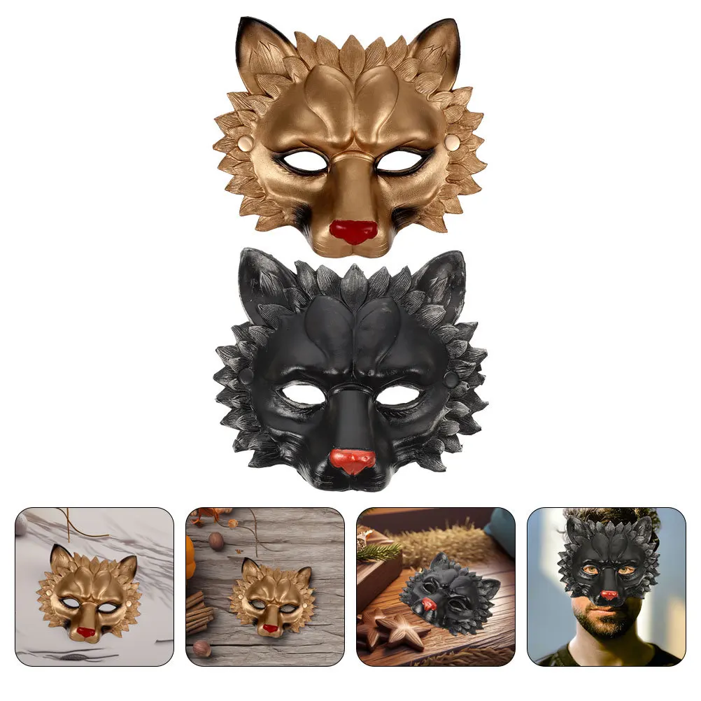 

2 pcs Lion Masks 3D Design Pu Foam Lightweight Halloween Masquerade Costume Cosplay Accessory For Adults Over