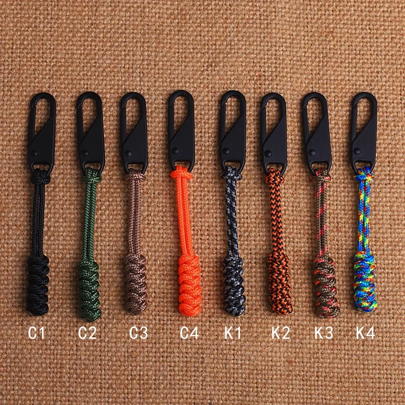5pcs Handmade Snake Knot Paracord Bag Zipper Puller Drawstring Repaired replacement Zipper Pull Accessories