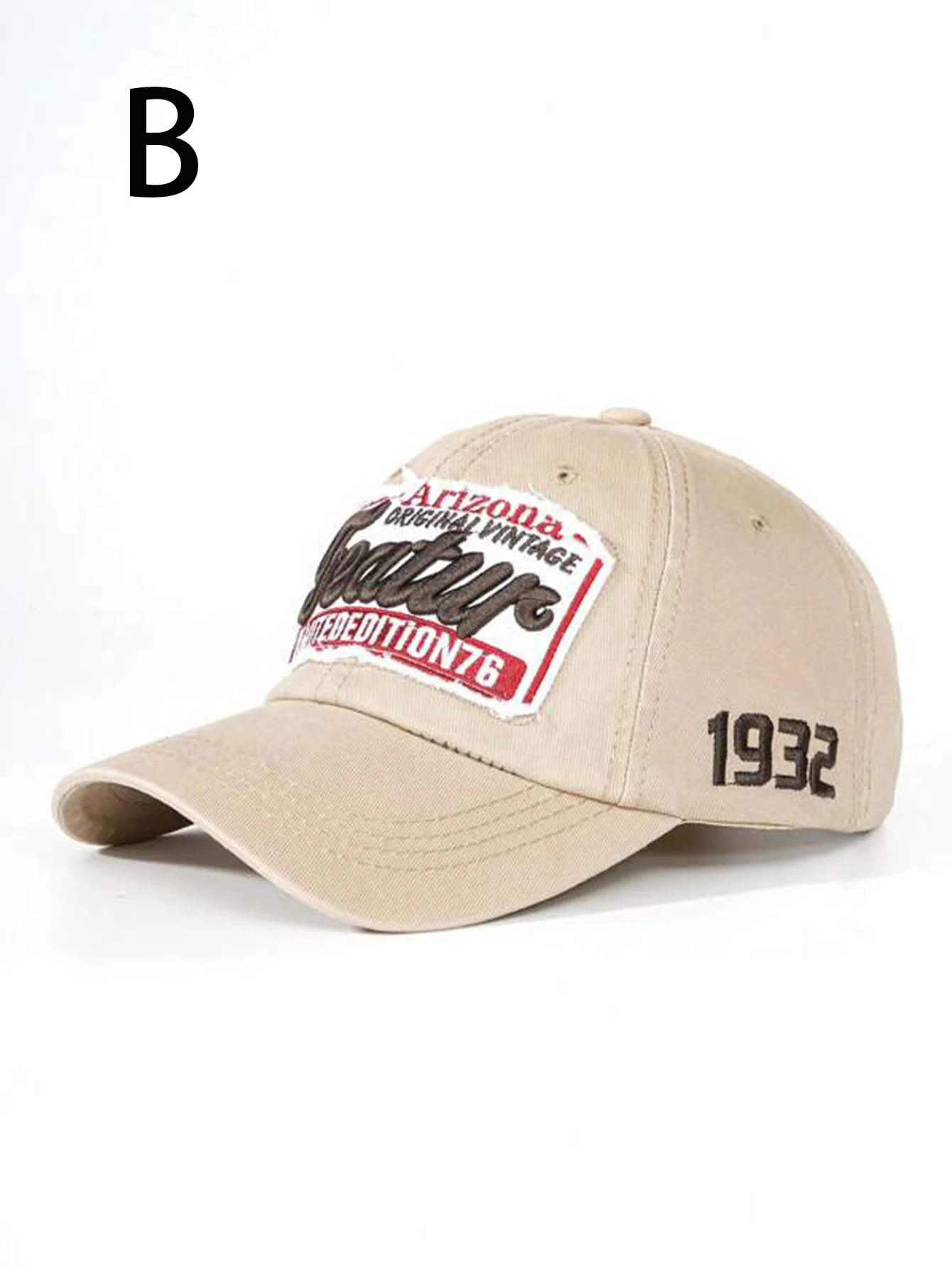 1 للجنسين طوال الموسم يرتدي قبعة بيسبول عصرية من القطن الخالص المغسول بحروف أريزونا مع حروف