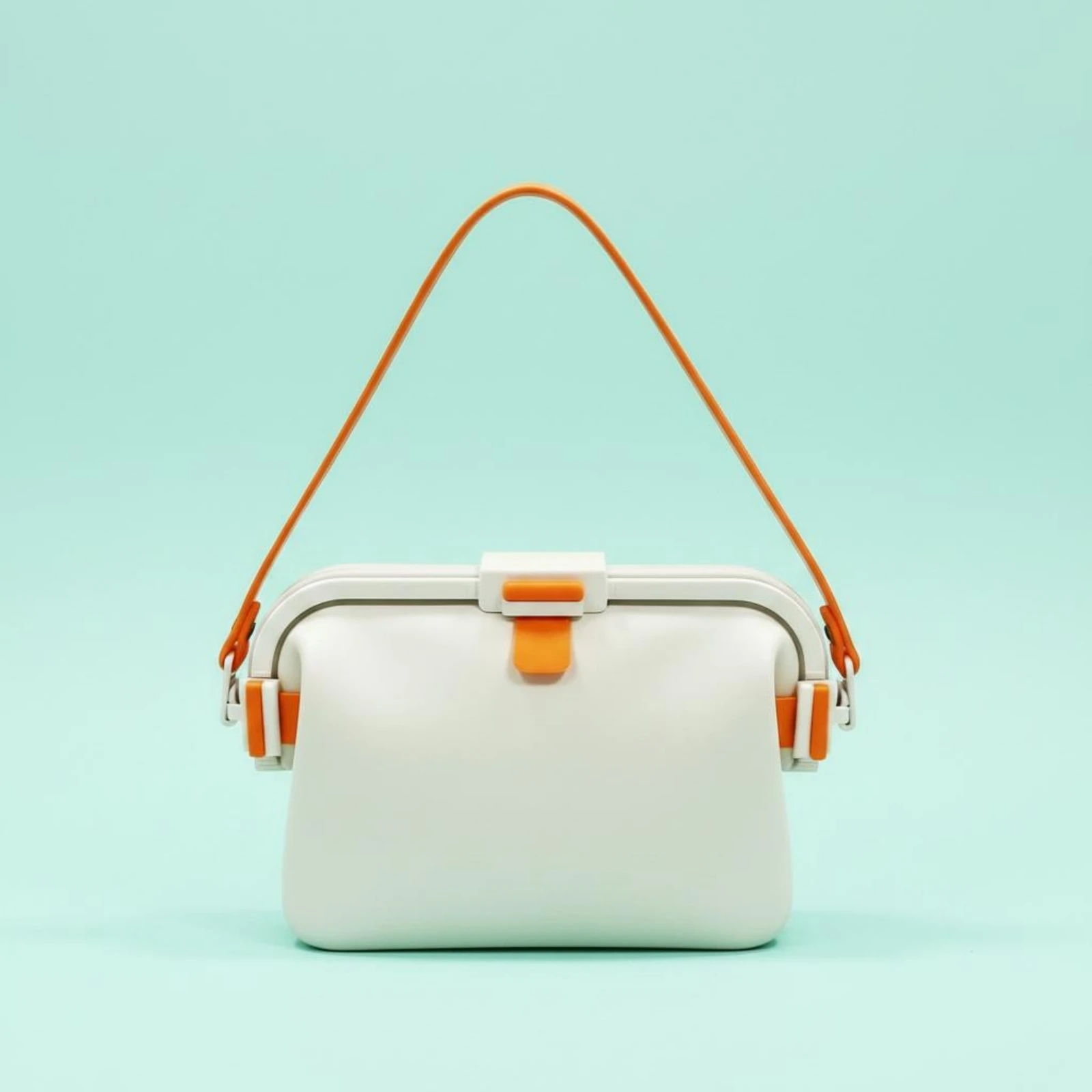 Borsa a tracolla impermeabile in silicone con chiusura a scatto superiore, borsa portaoggetti per esterni, borsa portatile da spiaggia per piscina