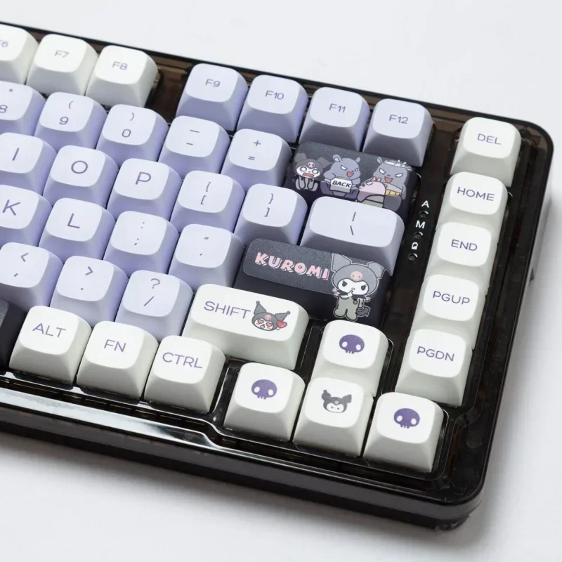 Sanrio Kuromi Anime Kawaii Keycaps Cartoon Style Mechanical Keyboard Keycaps Cute PBT Keycaps Keyboard Accessories Gifts