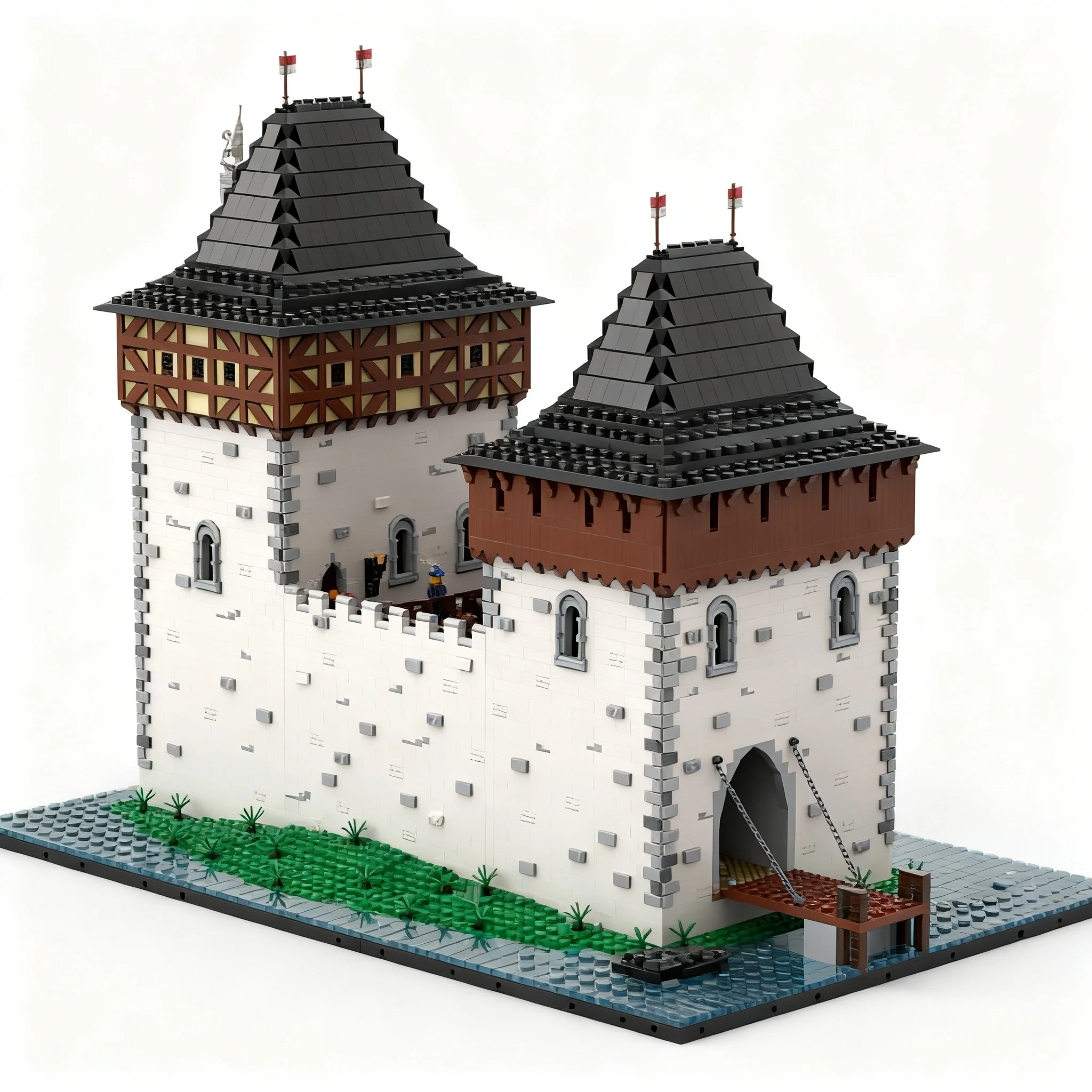 9585pcs MOC Castle Fortress Velké Albrechtice Model Building Blocks Toys Construction Christmas Gift Craft Assemble Creative DIY