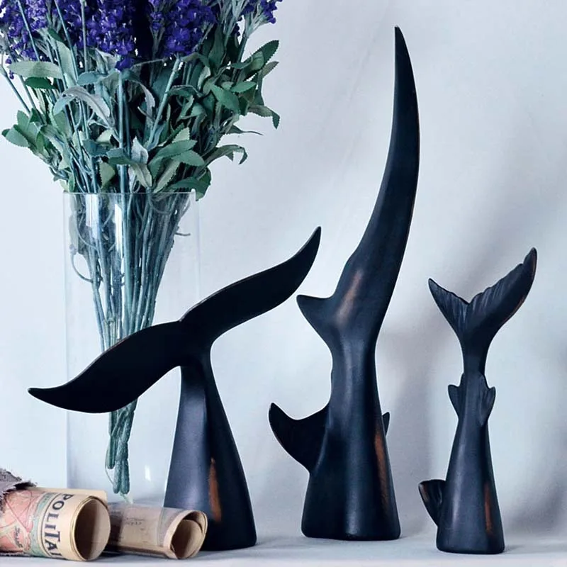 

[MGT] Resin Ocean Shark Dolphin Whale Tail Furnishing Living Room Study Soft Decoration Furnishing Fin Decoration