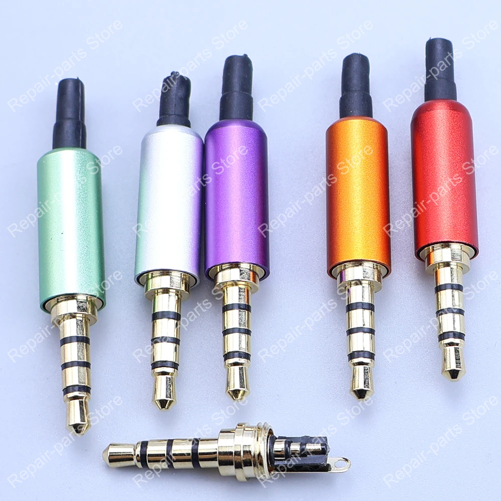 JCD 3.5MM Stereo Headphone Plug 2/3/4 Pin Male Gold-Plated Audio Adapter Set Speaker Headphone Jack AUX Solder Wire Connector view 2