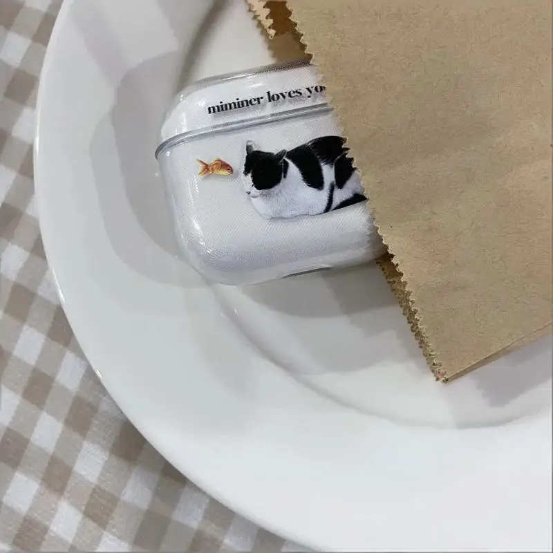 Niedliche Tier-Katzen-Kopfhörerhülle für Airpods 4. 3. Pro 3 2 Stoßfeste Schutzhülle für Airpod 2 3 1 Schutz-Zubehör Shell Fundas – Detail 4