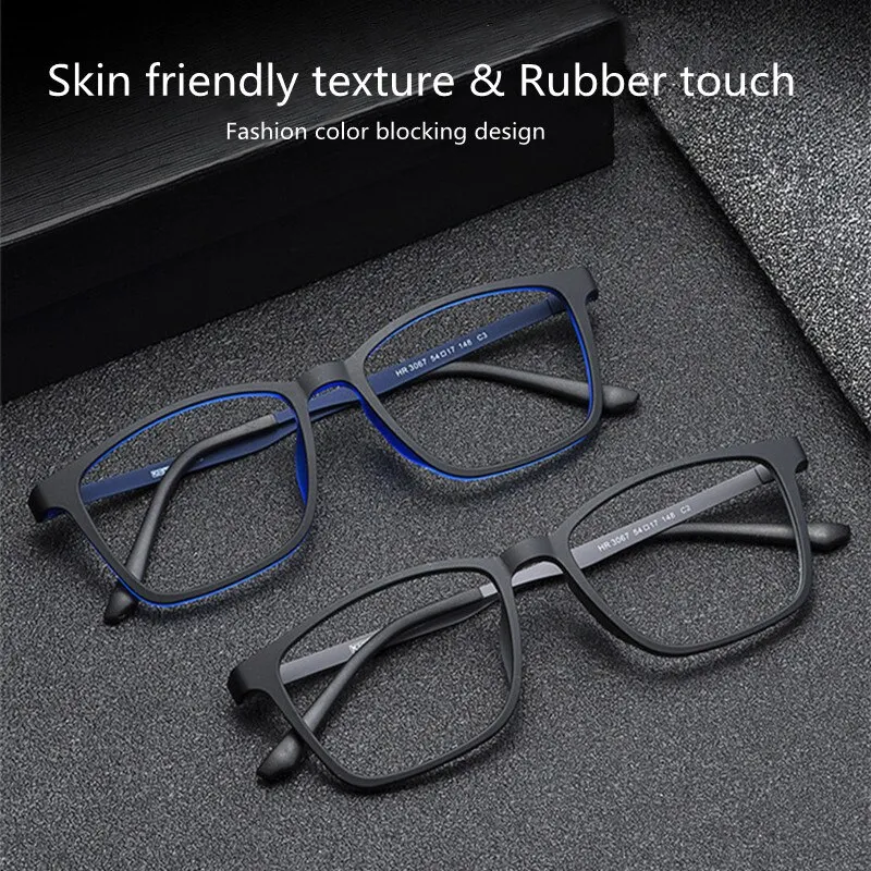 High Quality Pure Titanium Men Anti Blue Light Presbyopia Eyewear Reading Glasses with Diopter