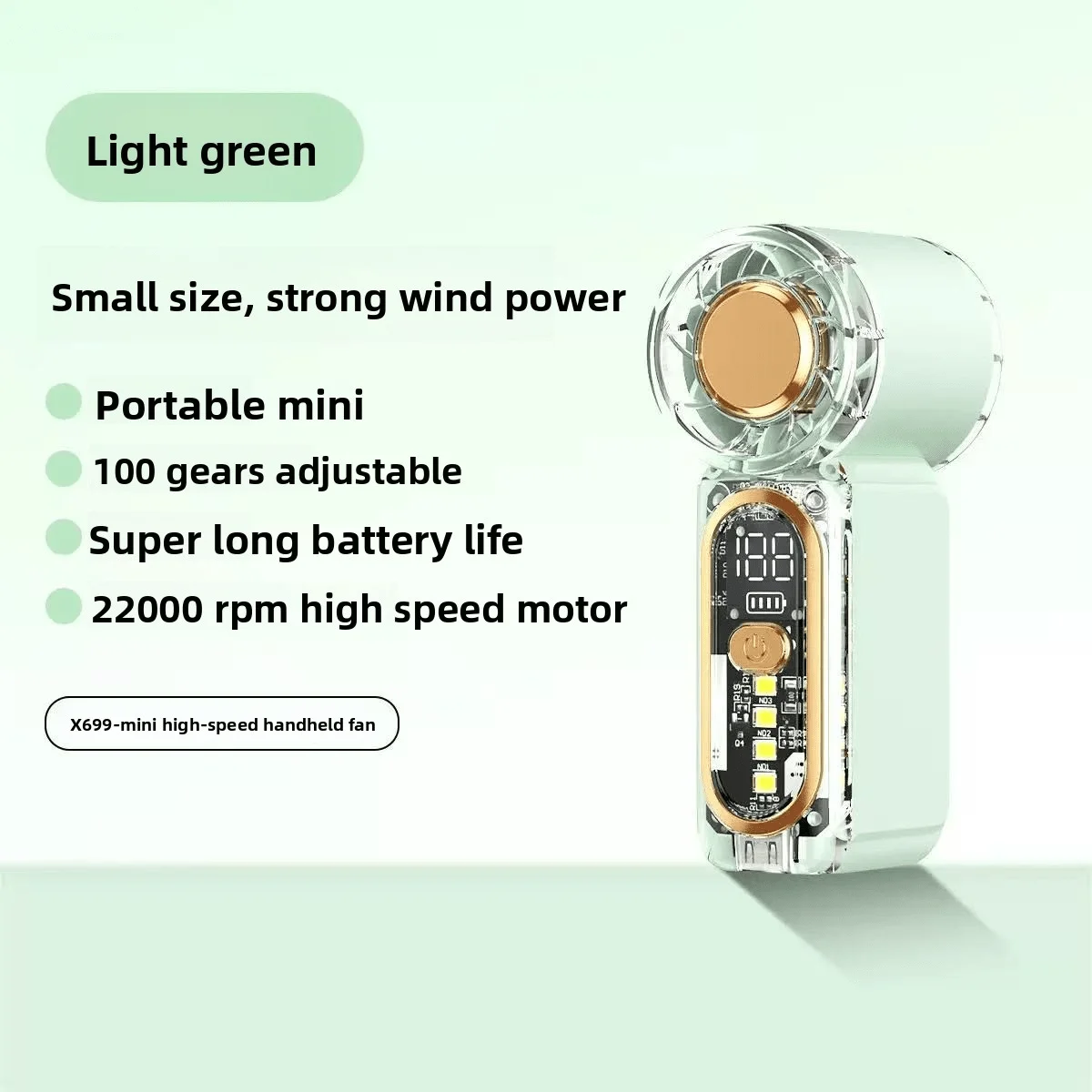 Mini Handheld Fan; LED Display; Mini Handheld Fan; Pocket Mini Fan; USB Charging; Suitable For Outdoors, Students, Office, Makeup, Sports,
