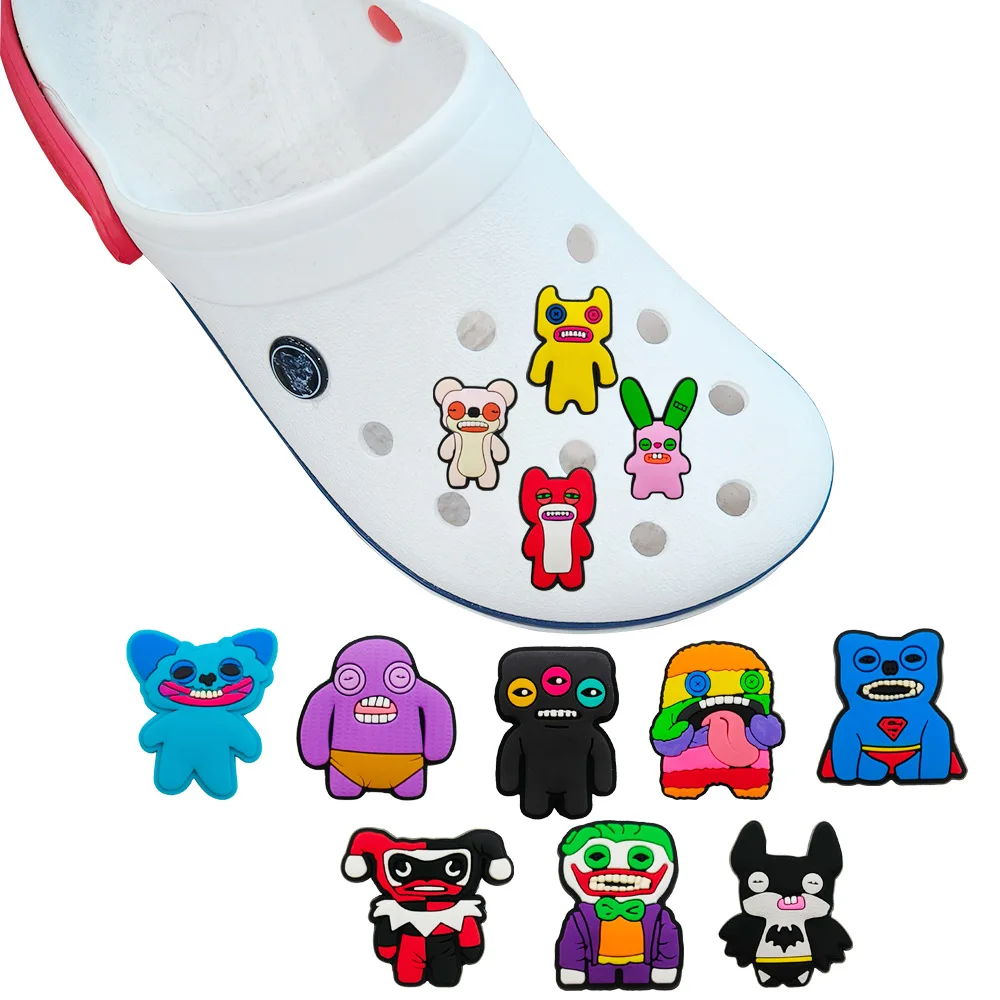12 piezas de adornos para zapatos con diseño de monstruos, decoración de PVC de fantasía, de alta calidad, desmontables, impermeables, para regalos de fiesta