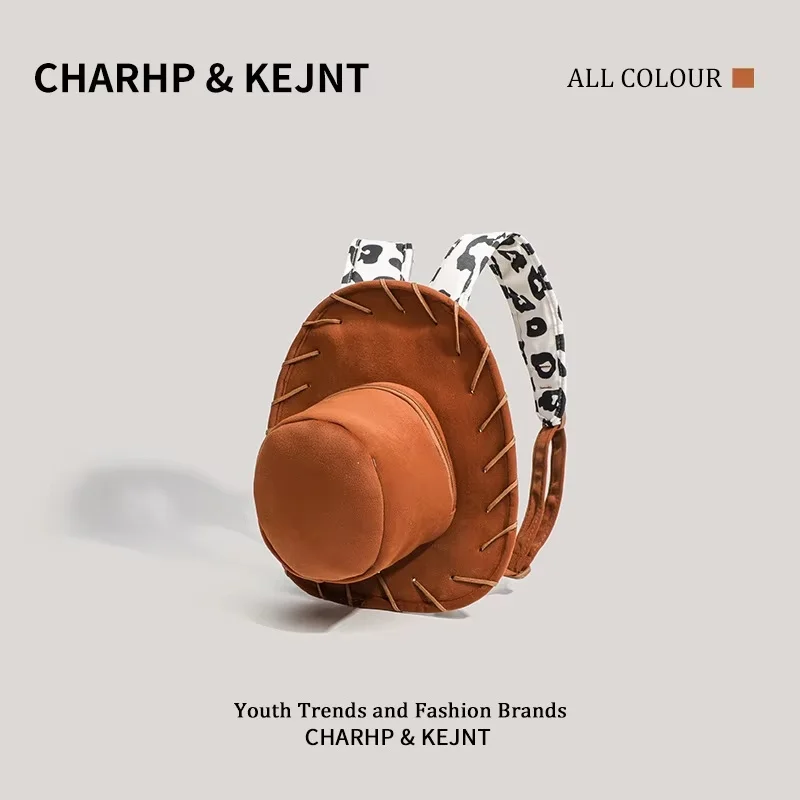 

Disney Hot Sale Toy Story Woody Hat Bag Creative Backpack Fashion Retro Embroidery Anime Backpack Travel Bag Toys For Kids Gift