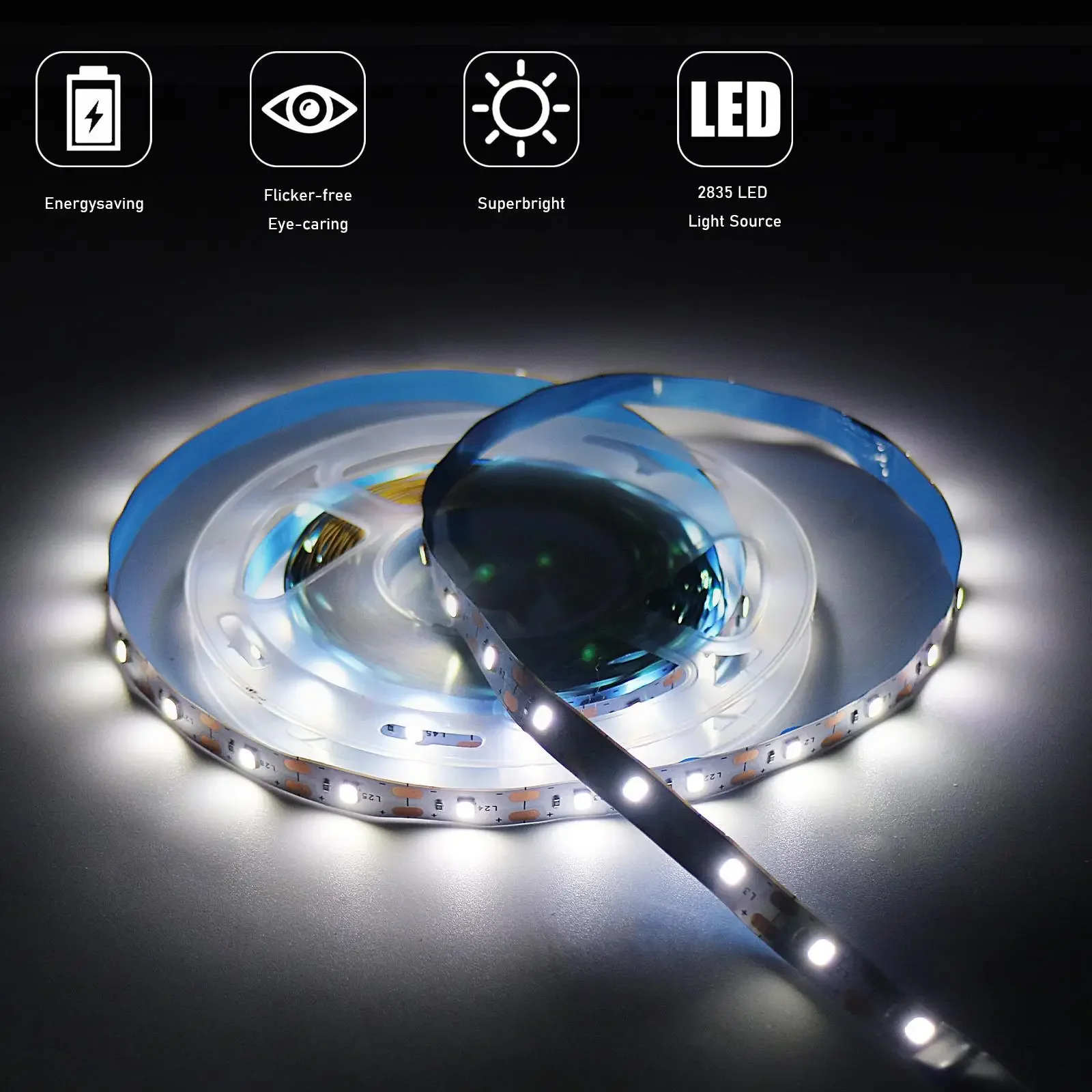 5V LED Lights Strip with Hand Sweep Sensor,Strong Adhesive,Flexible Tape Light for Mirror,Kitchen Cabinet,TV Background Lighting