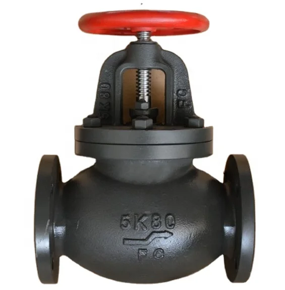 F7353 5k80 Marine Cast Iron Screw-down Check Jis 5k50 Globe Valve