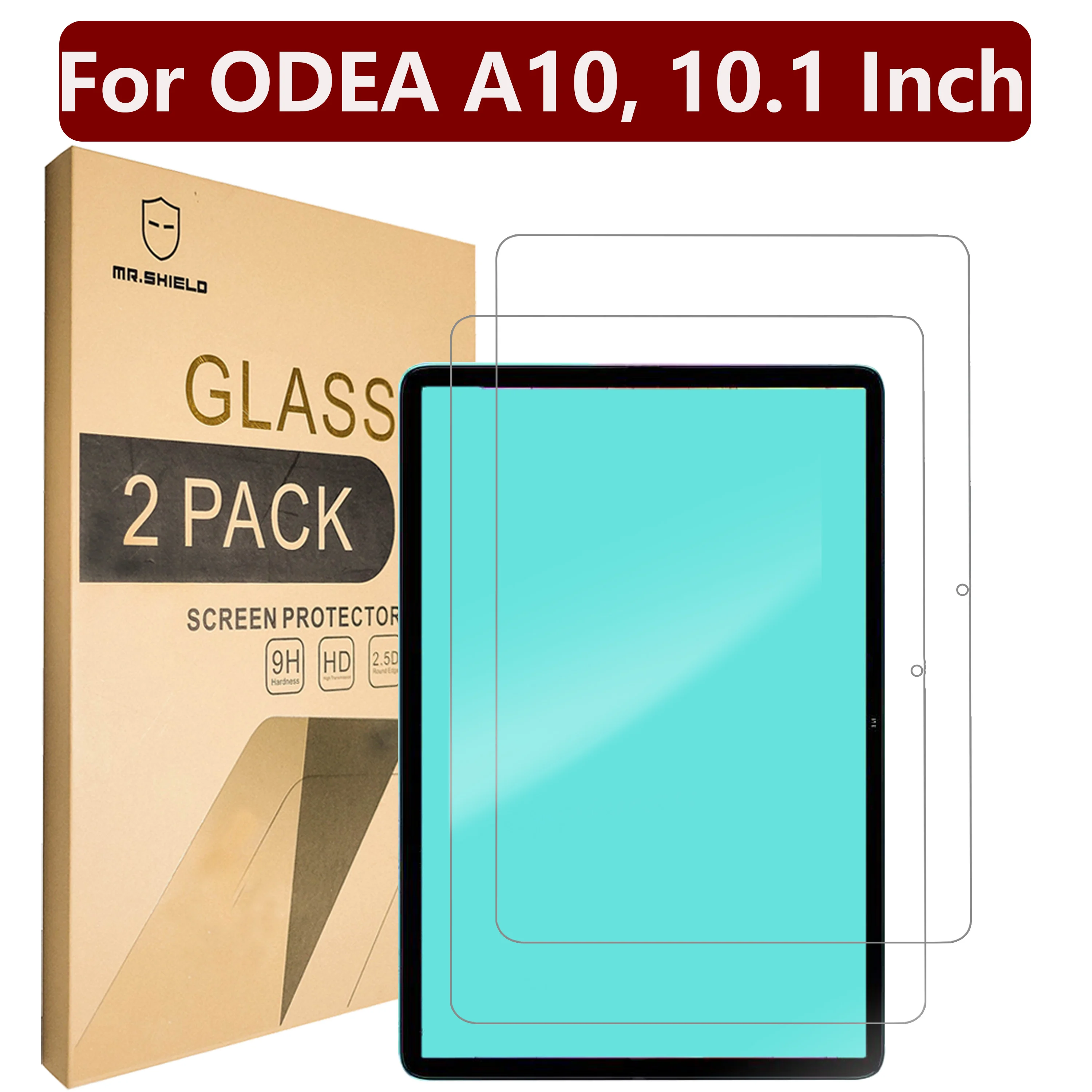 

Mr.Shield Screen Protector compatible with ODEA A10,10.1 Inch [Tempered Glass] [2-PACK] [Japan Glass with 9H Hardness]