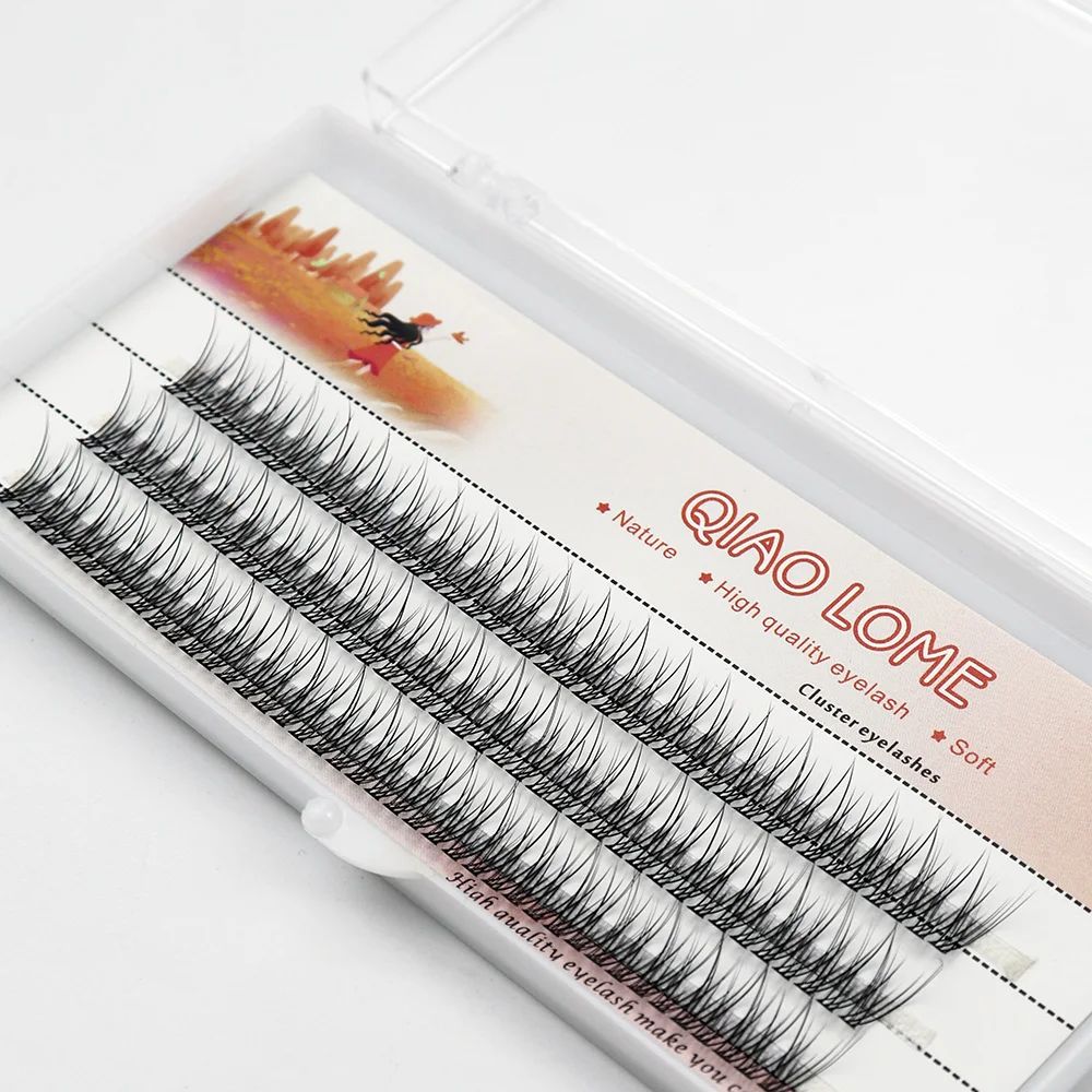 Fishtail Mink Künstliche Wimpern 1 Box/120 Bündel Natürliche Wimpernverlängerung 3D Russische Einzelwimpern-Cluster Make-up-Tools Wimpern – Detail 6
