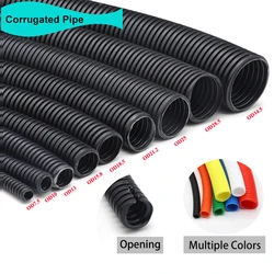 1/5/10M PP Insulated Corrugated Pipe Wire Hose 7.5mm-34.5mm Threading Hose Plastic Cable Protective Shell Split Loom Wire Cover