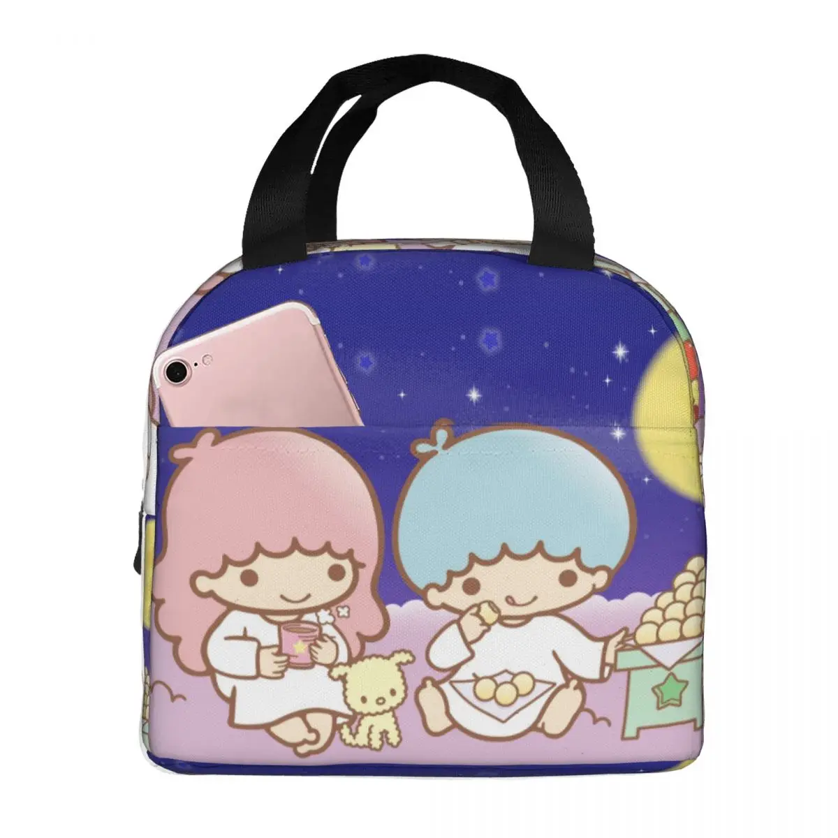 

Thermal Lunch Container Twin Stars Large Capacity Sanrio Litte Twin Stars For Lunch Bento Box Unisex