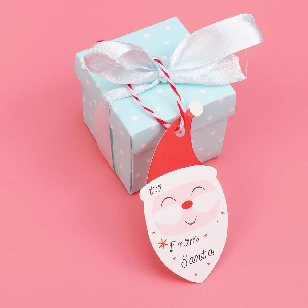 

200Pcs Christmas Santa Hanging Tags Kraft Paper Xmas Tree Gift Packing Tags Xmas Packaging Labels Christmas Tree Hanging Cards