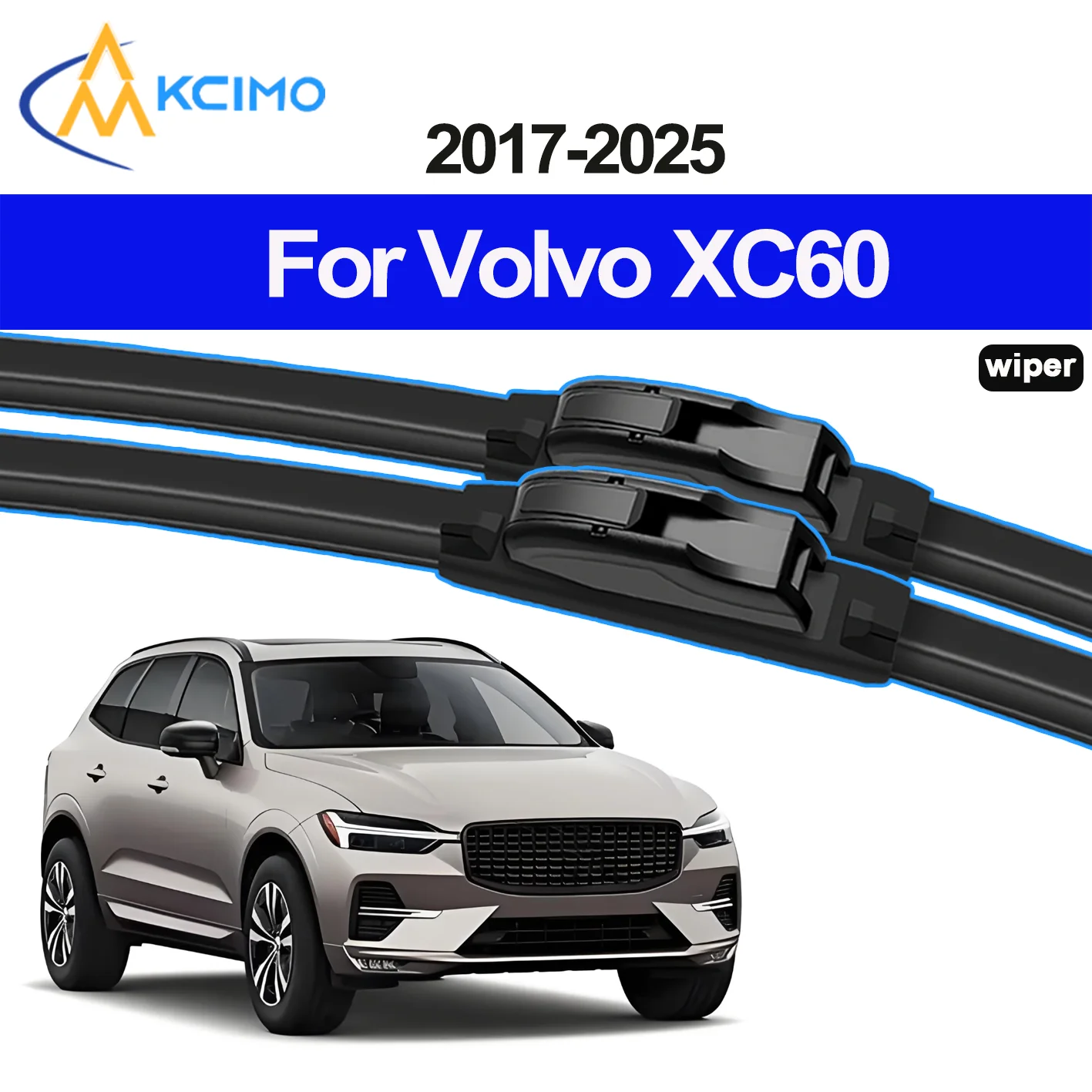 

KCIMO 2PCS New Front Windshield Wiper Blade for Volvo XC60 2017-2025 Front Windshield Auto Wipers Blade Accessories 2025 2024