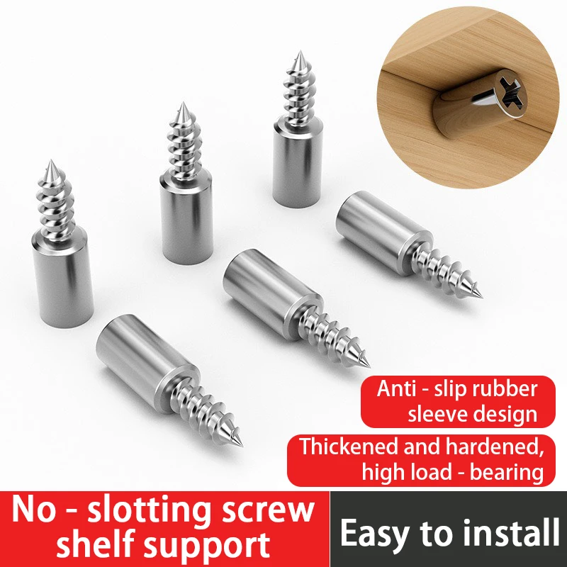 100/10PCS Self Tapping Screw Laminate Support with Rubber Sleeve Non - Slip Layer Glass Plate Holder Fixed Screw Set WJLSD01